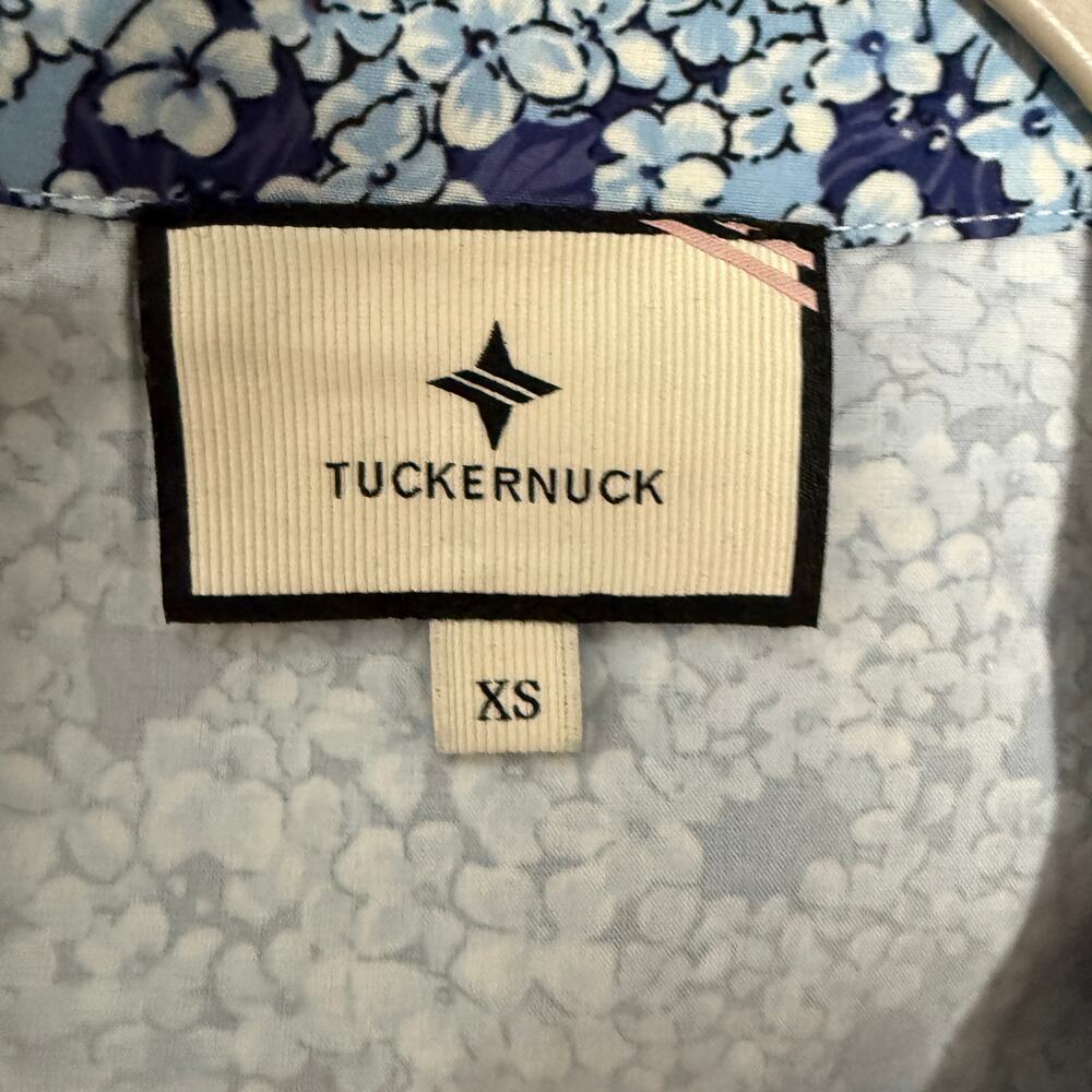 Tuckernuck Royal Shirt Dress Blue Hydrangea Size XS Sleeveless A-Line - Picture 5 of 6